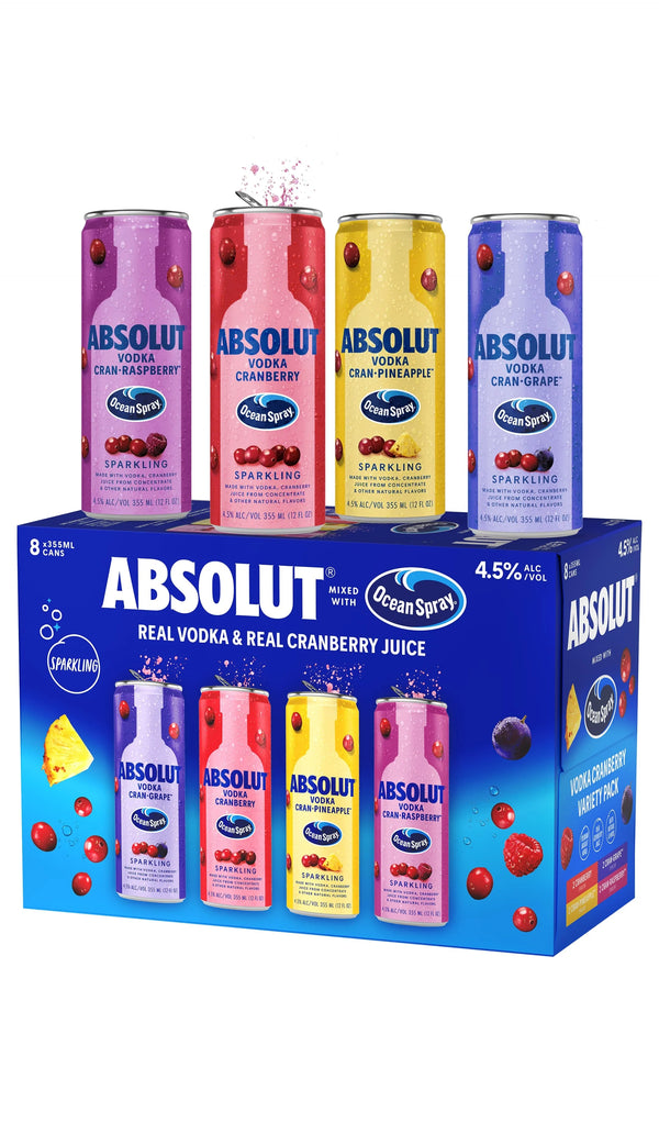 Absolut Ocean Spray Vodka Seltzer Variety